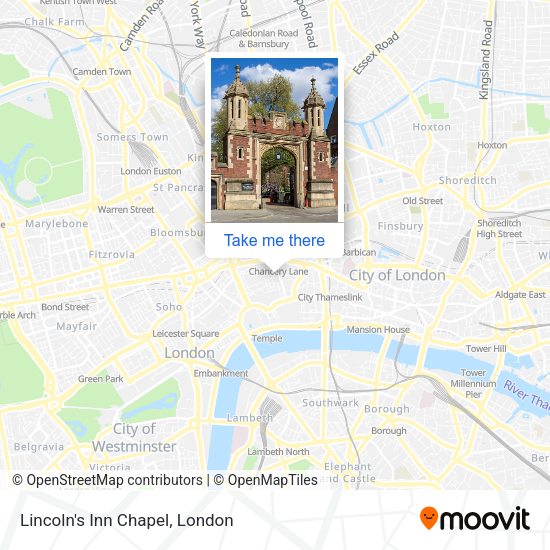 Lincoln's Inn Chapel map