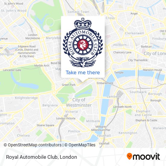 Royal Automobile Club map