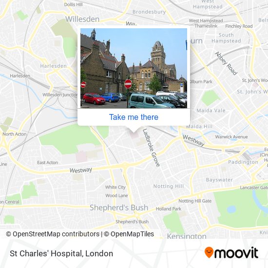 St Charles' Hospital map