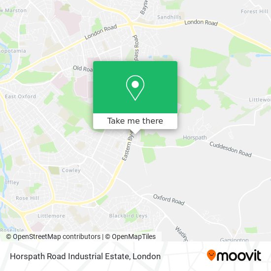 Horspath Road Industrial Estate map