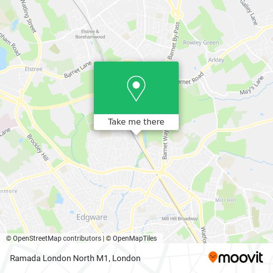 Ramada London North M1 map