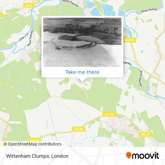 Wittenham Clumps map
