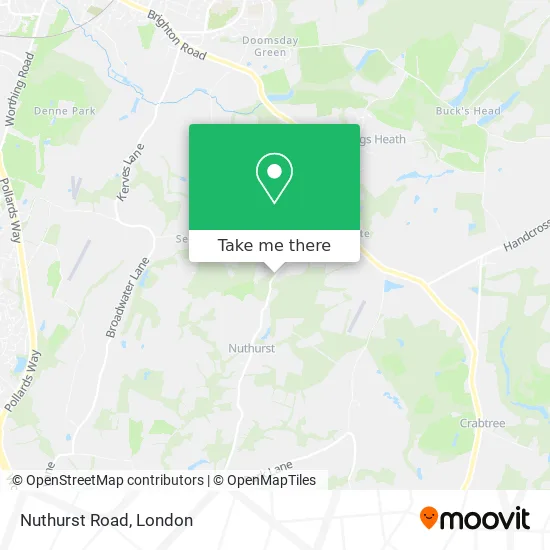 Nuthurst Road map