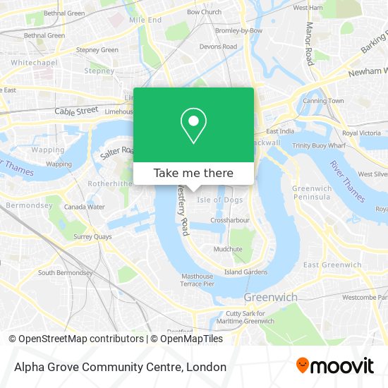 Alpha Grove Community Centre map