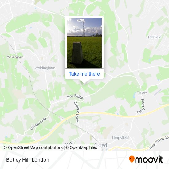 How to get to Botley Hill in Warlingham by train, bus or Tramlink?