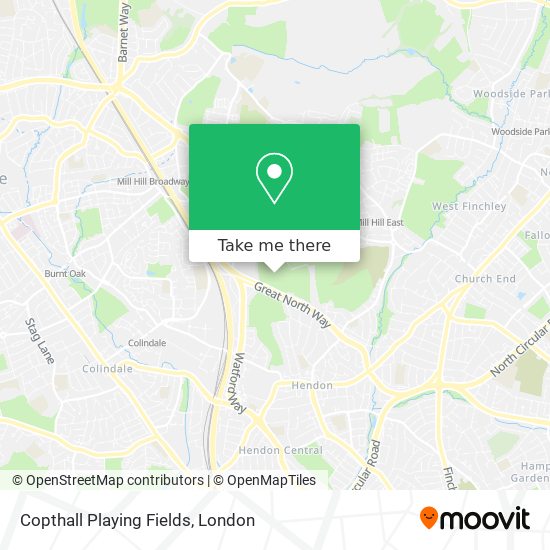 Copthall Playing Fields map