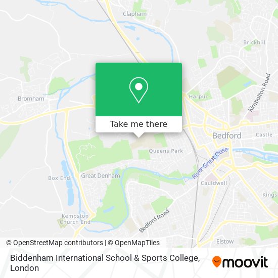 Biddenham International School & Sports College map
