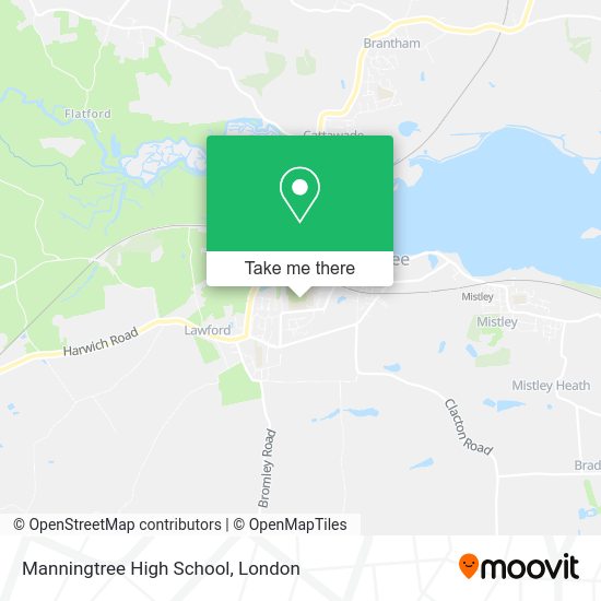 How to get to Manningtree High School in Tendring by train, bus or Tube?
