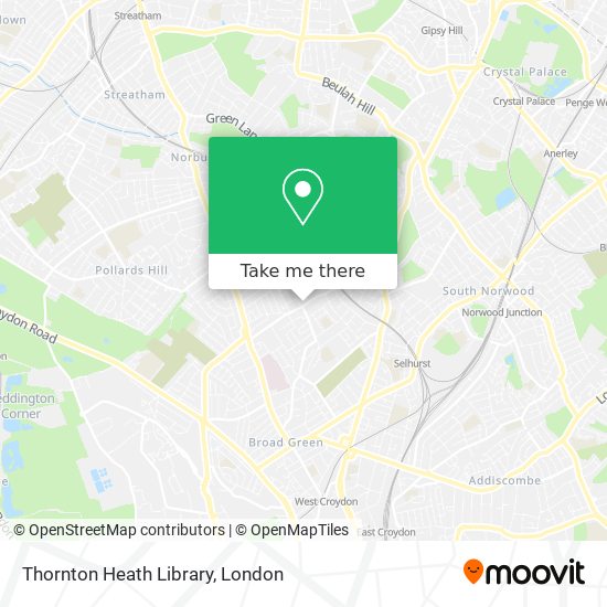 Thornton Heath Library map