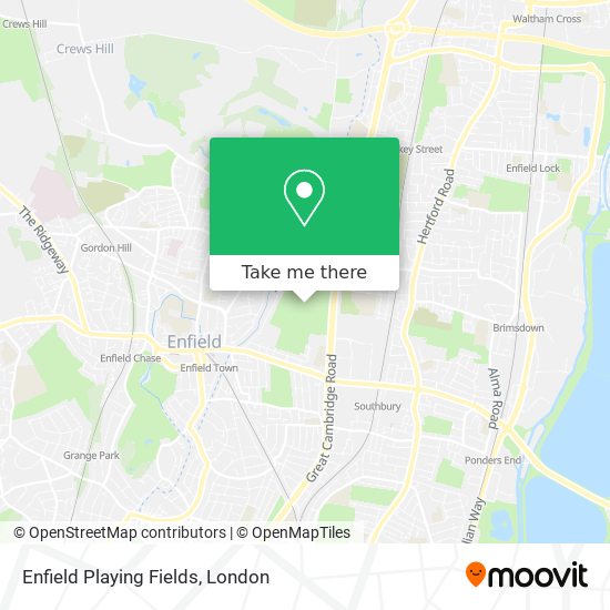 Enfield Playing Fields map