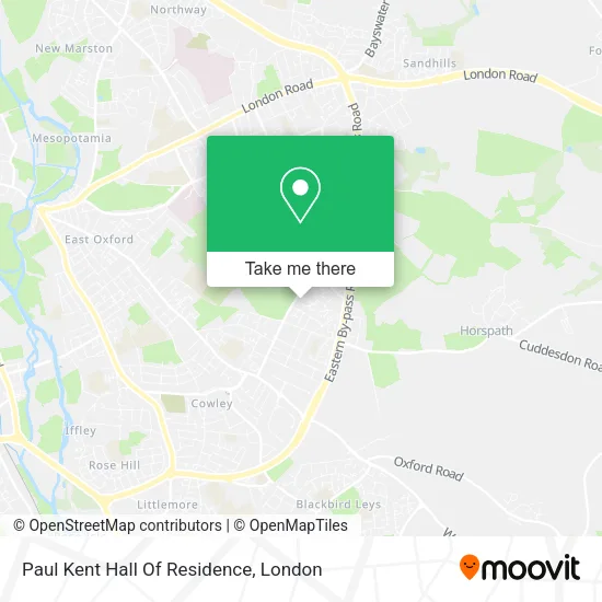 Paul Kent Hall Of Residence map