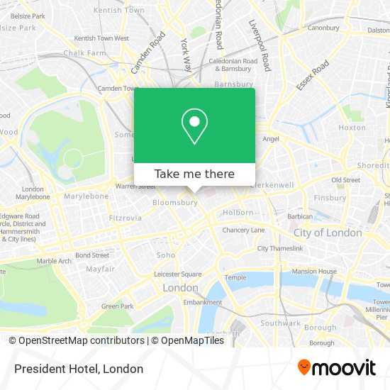 President Hotel map
