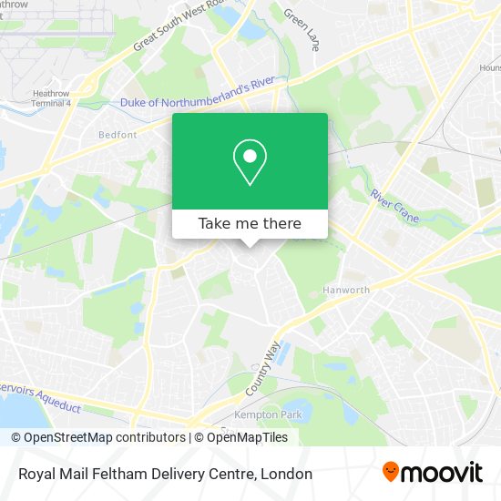 Royal Mail Feltham Delivery Centre map