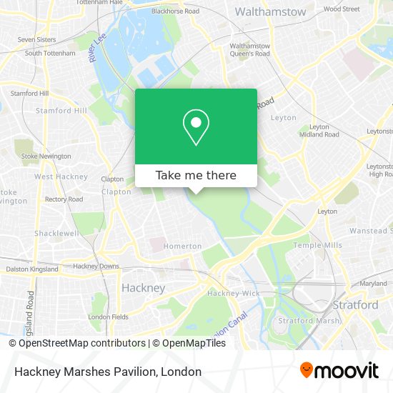 Hackney Marshes Pavilion map