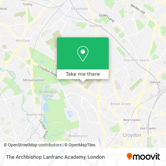 The Archbishop Lanfranc Academy map