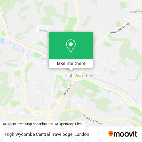 High Wycombe Central Travelodge map