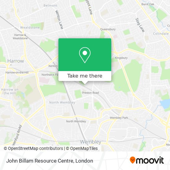 John Billam Resource Centre map