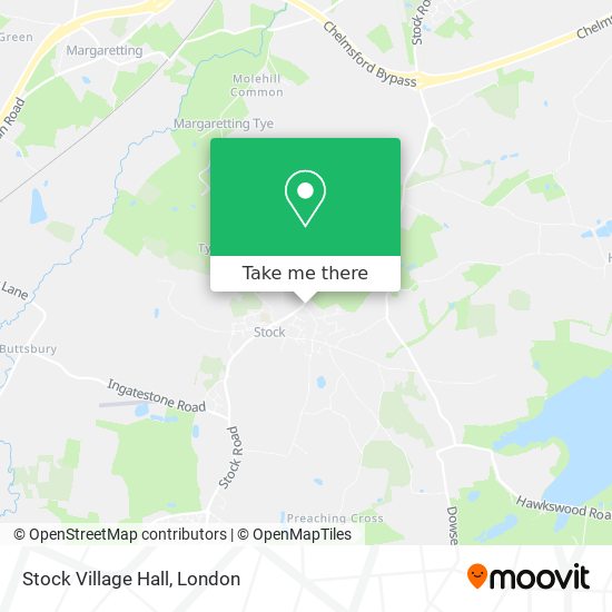 Stock Village Hall map