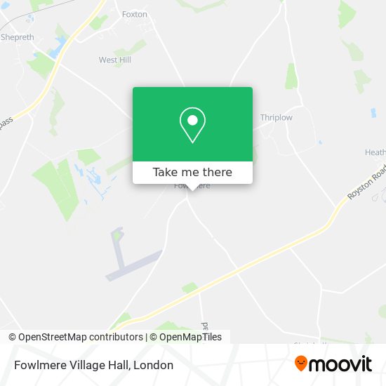 Fowlmere Village Hall map