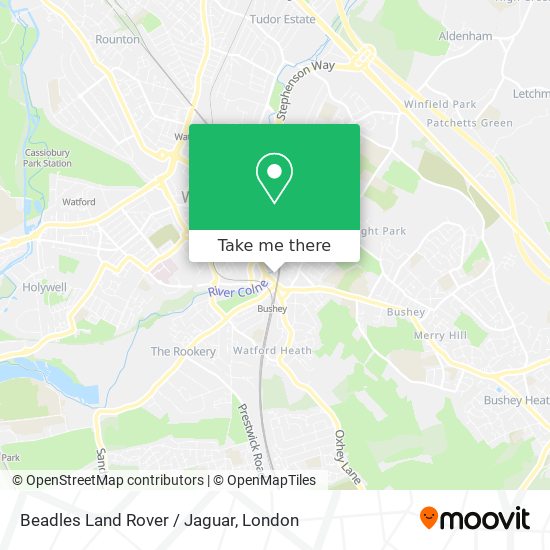 Beadles Land Rover / Jaguar map