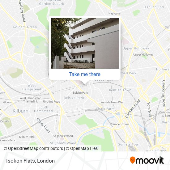 Isokon Flats map