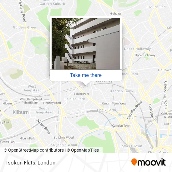 Isokon Flats map