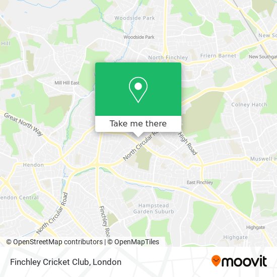 Finchley Cricket Club map