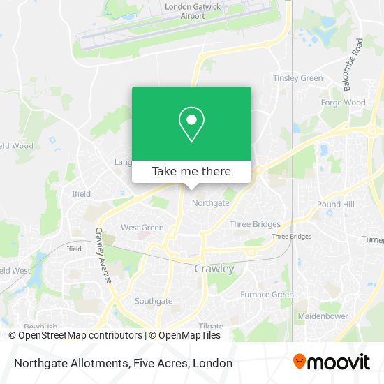 Northgate Allotments, Five Acres map