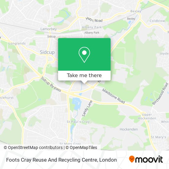 Foots Cray Reuse And Recycling Centre map