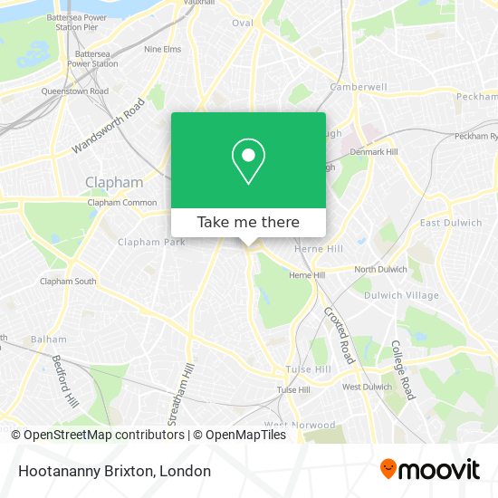 Hootananny Brixton map