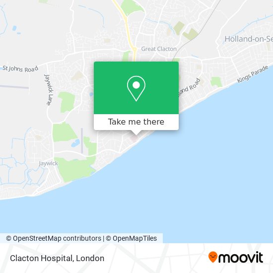 Clacton Hospital map