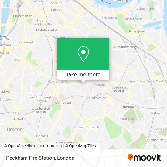Peckham Fire Station map