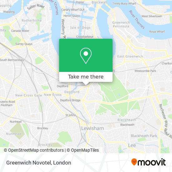 Greenwich Novotel map