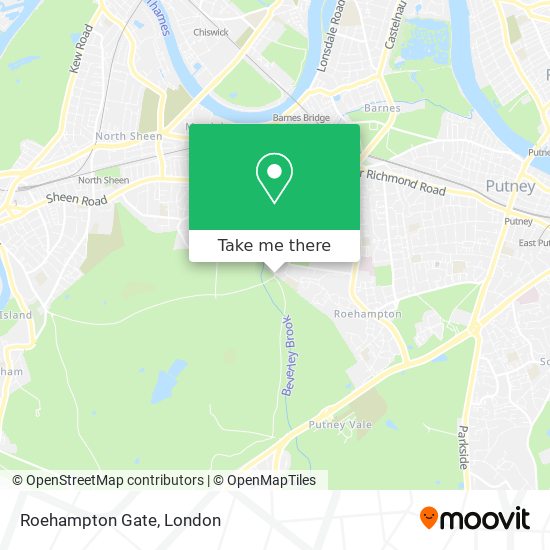 Roehampton Gate map