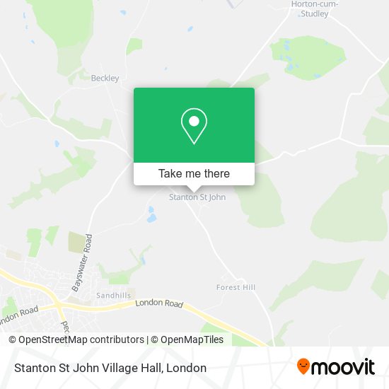 Stanton St John Village Hall map