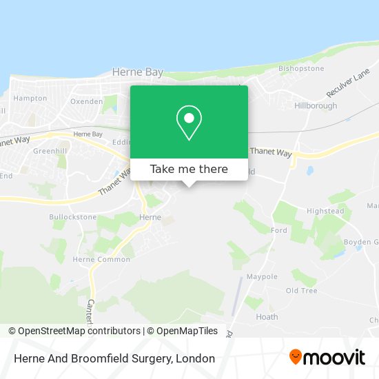 Herne And Broomfield Surgery map