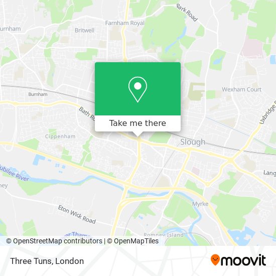 Three Tuns map