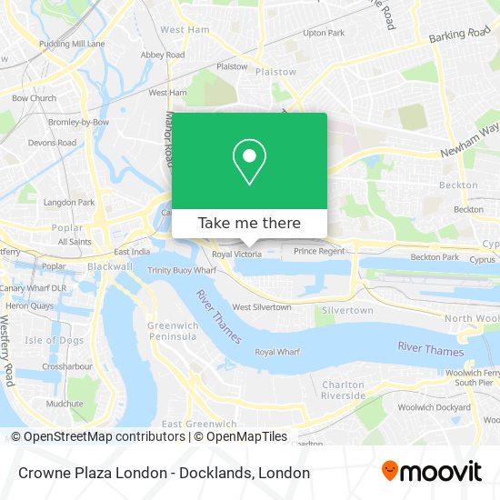 Crowne Plaza London - Docklands map