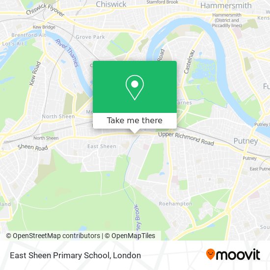 East Sheen Primary School map