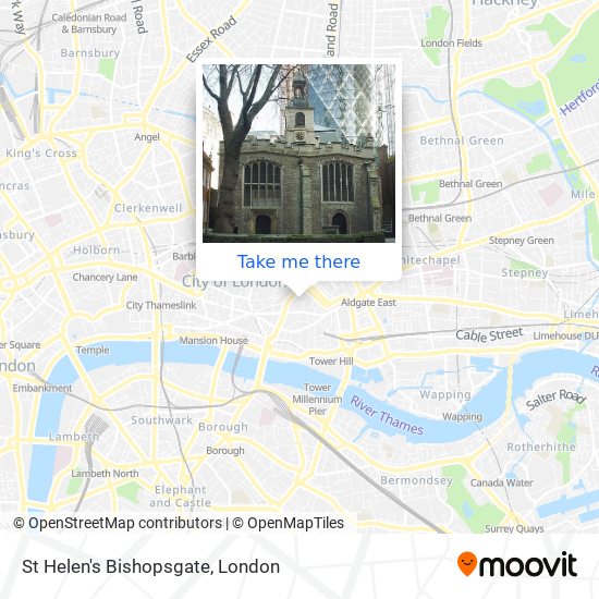 St Helen's Bishopsgate map