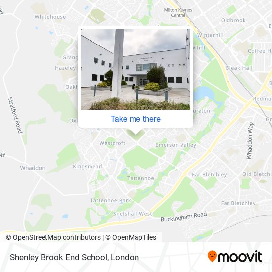 Shenley Brook End School map