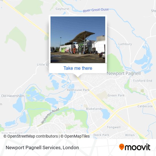 Newport Pagnell Services map