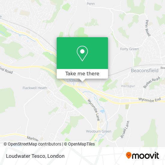 Loudwater Tesco map