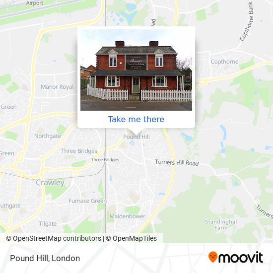 Pound Hill Crawley Map How To Get To Pound Hill In Crawley By Bus, Train Or Tramlink?