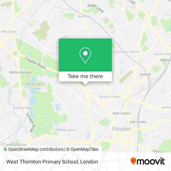 West Thornton Primary School map