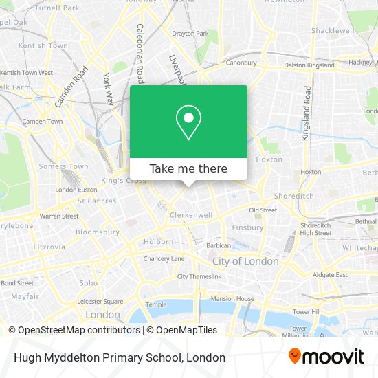 Hugh Myddelton Primary School map