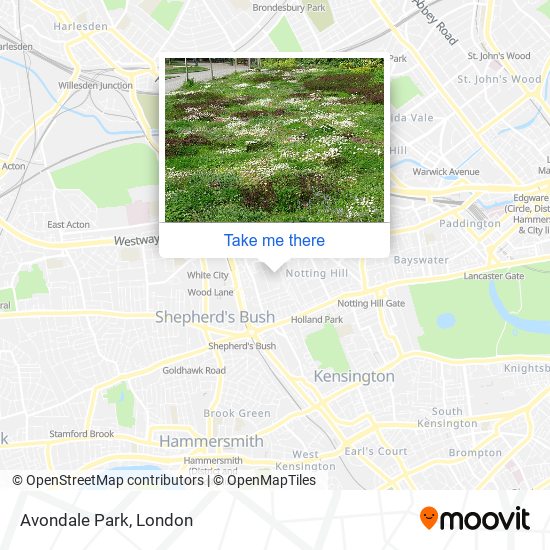 Avondale Park map