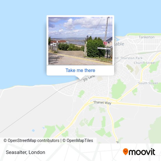 How to get to Seasalter in Whitstable by bus or train?