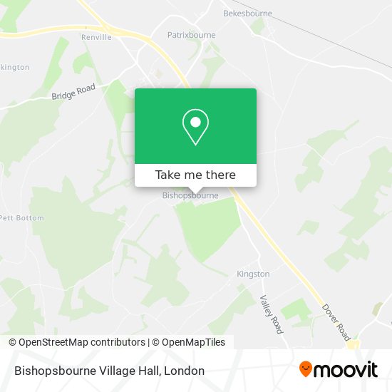 Bishopsbourne Village Hall map