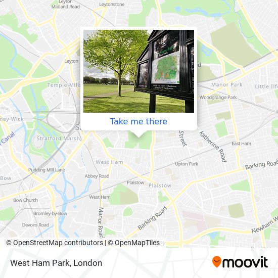 West Ham Park map